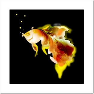 gold fish Posters and Art